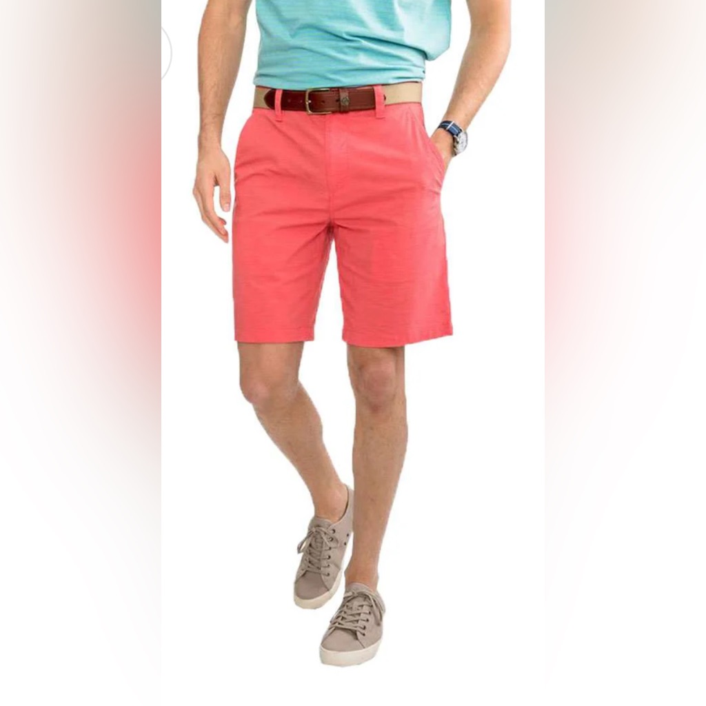 Southern Tide Men's Shorts, Size 32, Pink, T3 Gulf Chino